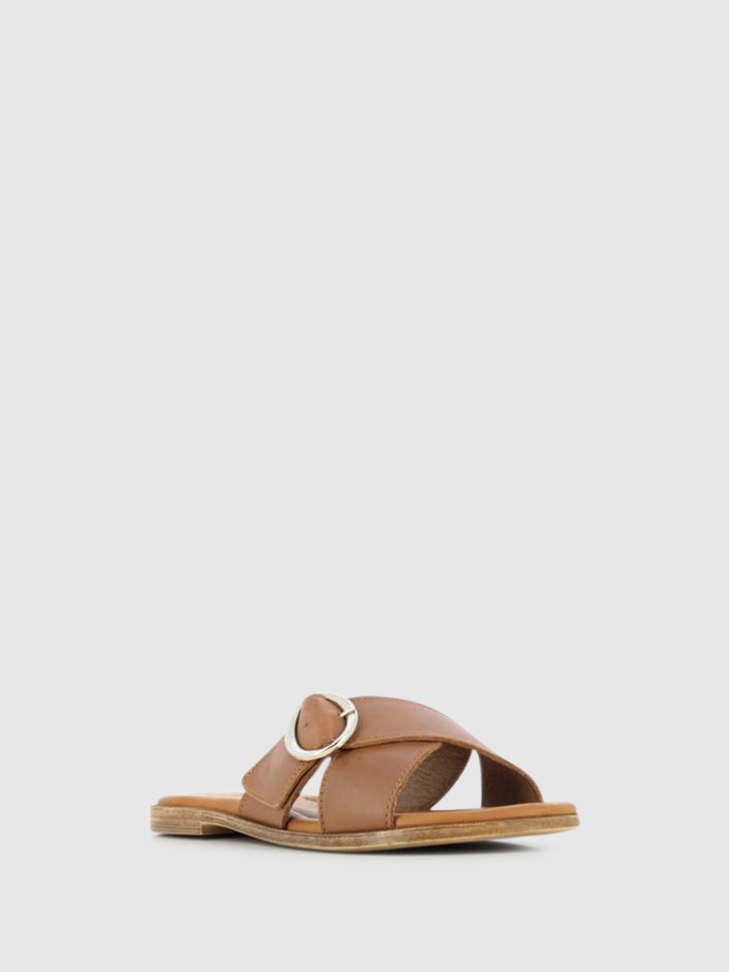 DRAKART Sandálias com Apliques em Pele Camel